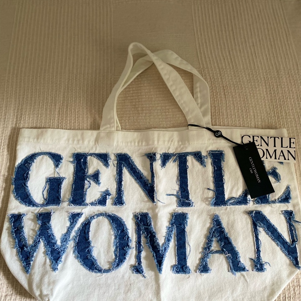 Gentle Woman Blue and White Tote Bag